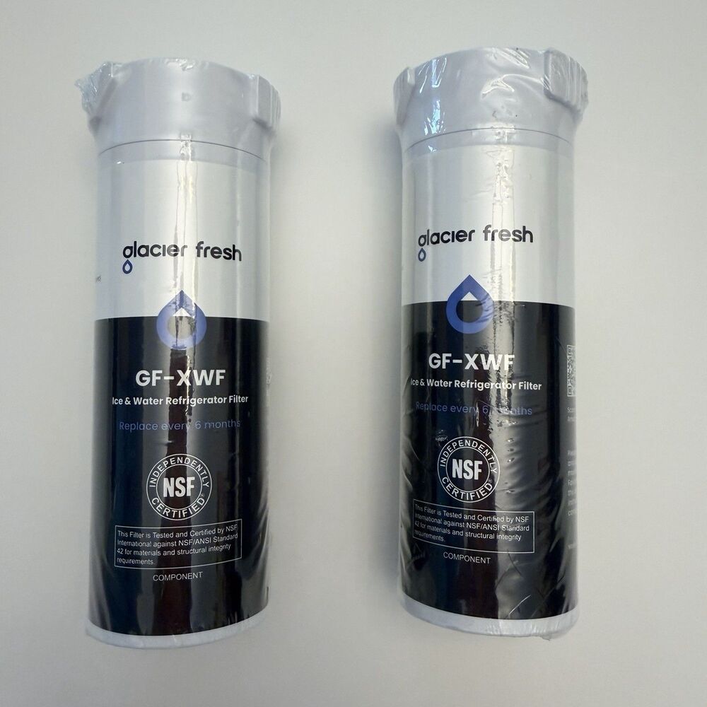 GLACIER FRESH GF-XWF Refrigerator Water Filter Replacement for GE XWF 2 PACK